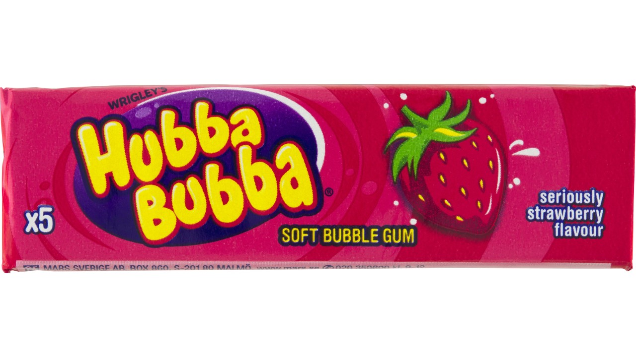 Hubba Bubba jordbær 5-pak 20x35g