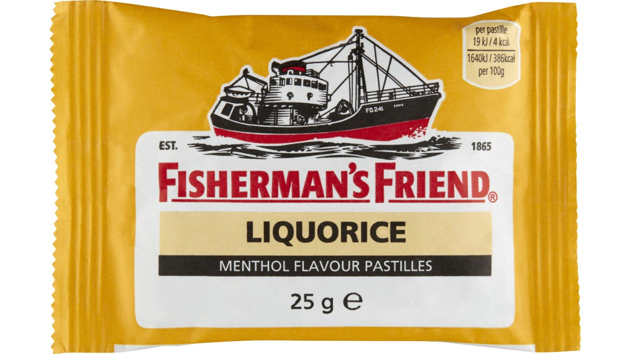 Fisherman's Friend lakrids gul 24x25g