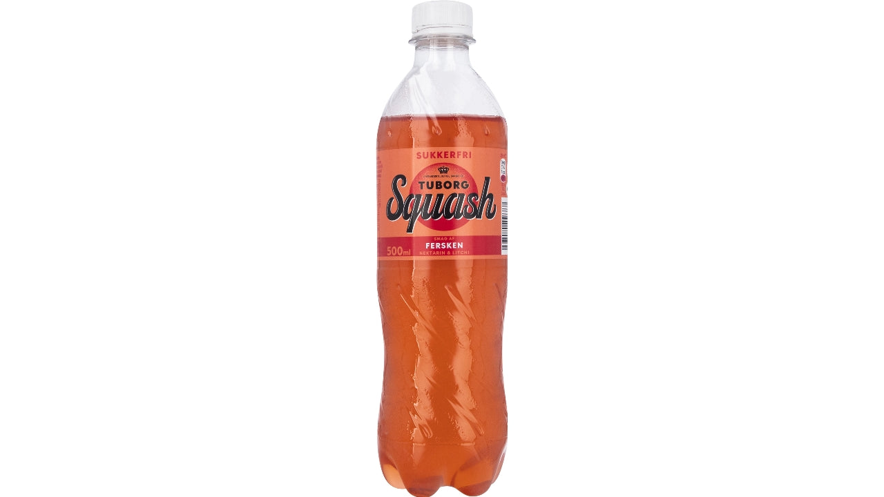 Tuborg Squash Fersken sukkerfri 24x50cl