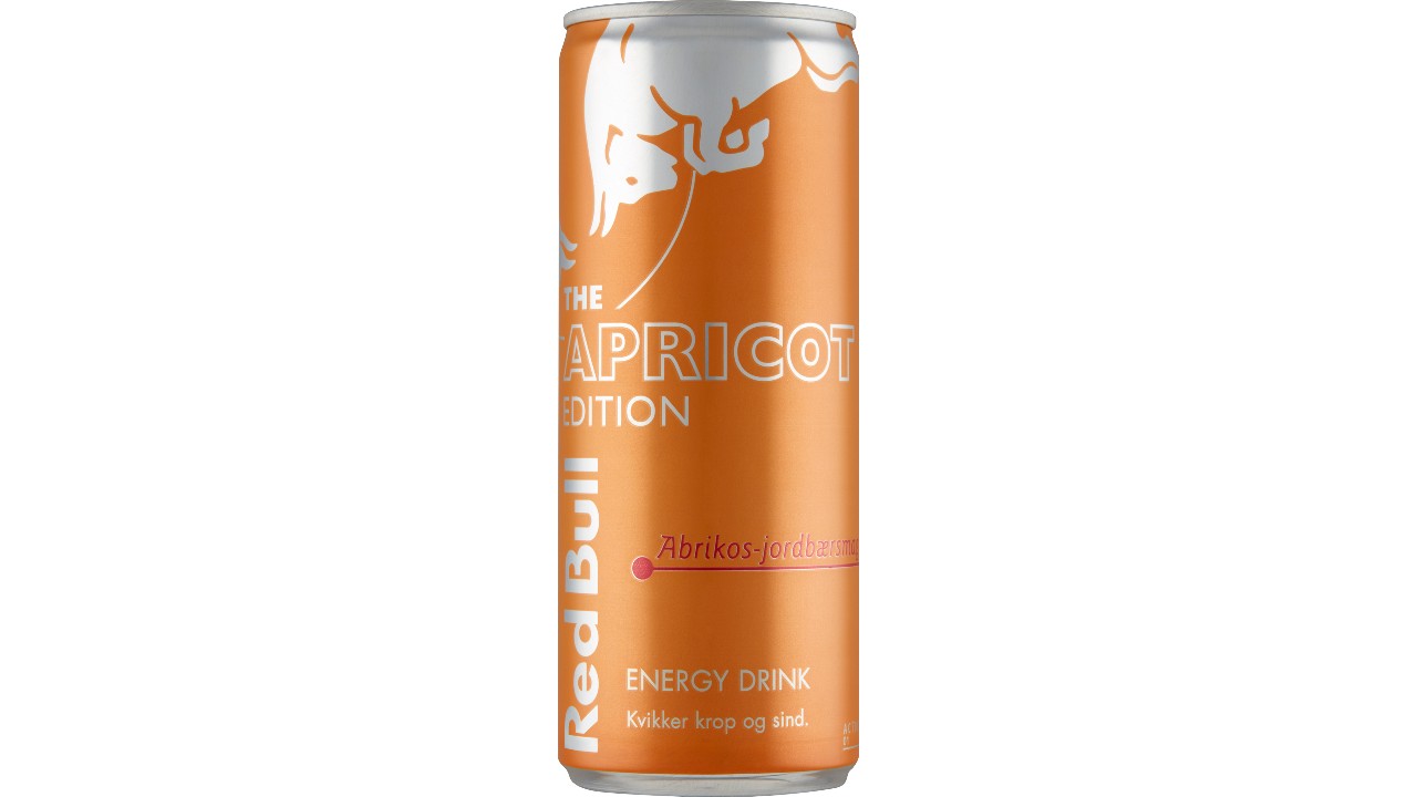 Red Bull abrikos-jordbær 25cl