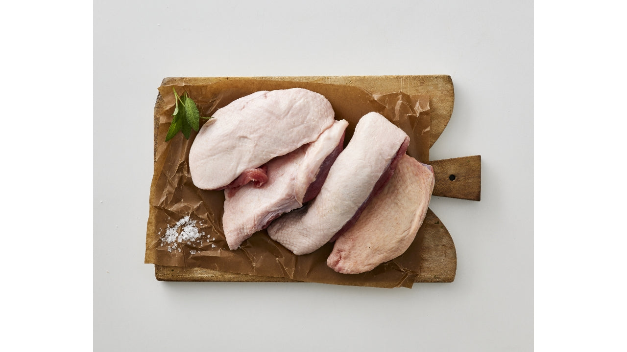 Andebryst sprængt 4xca 350g