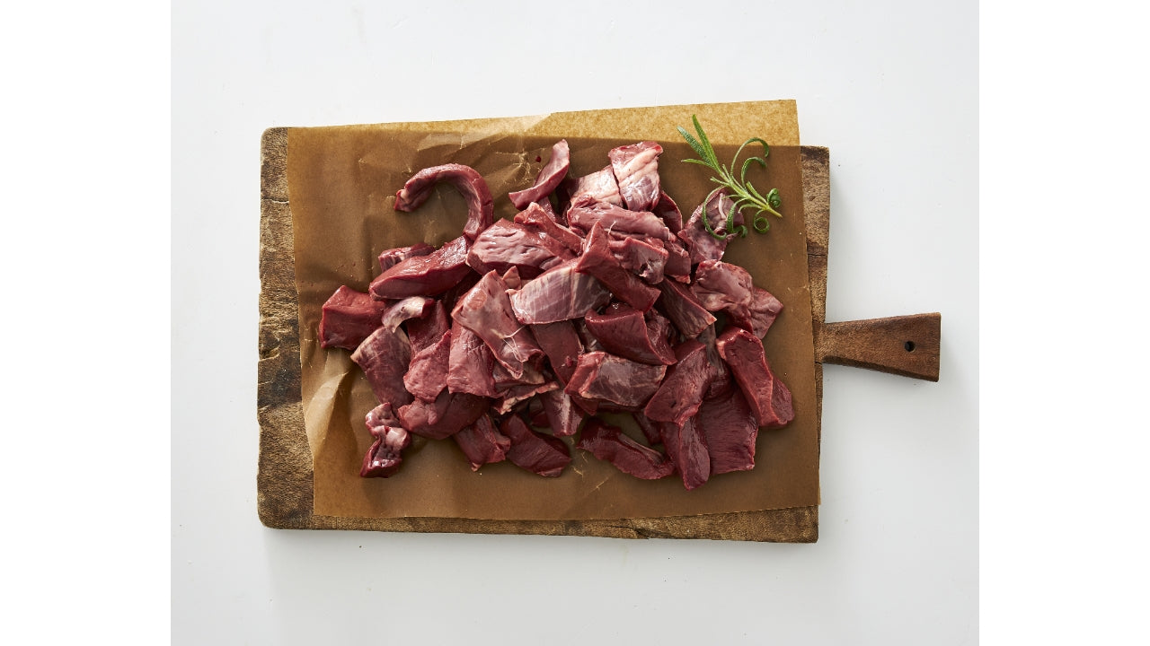 Kalvehjerter i strimler