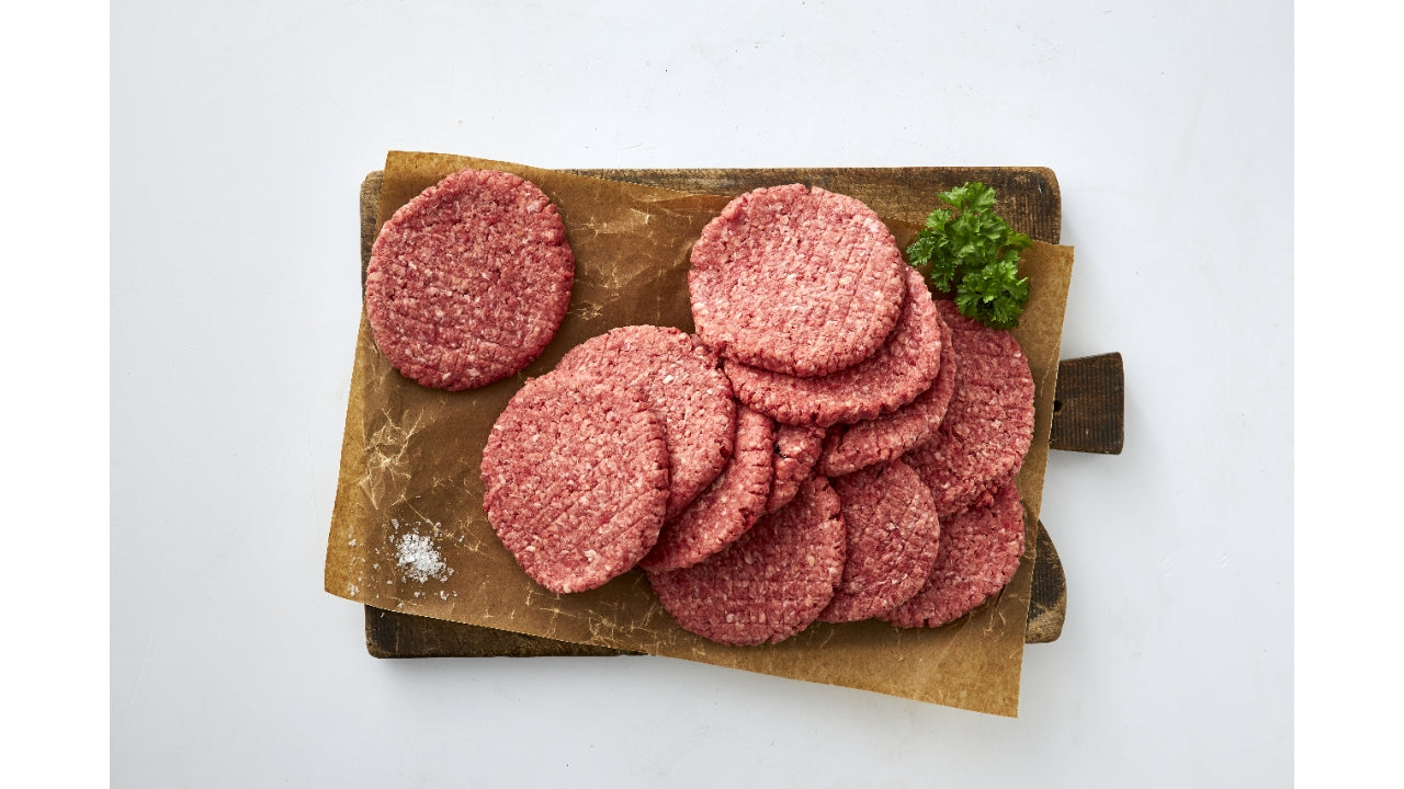 Burgerbøf 12x150g ø125mm max 20%