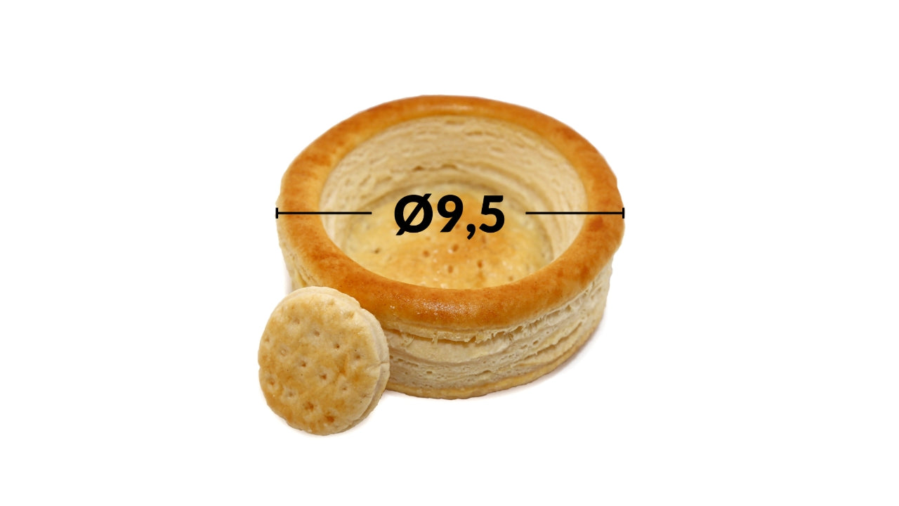 Tartelet stor m/låg Ø9,5xH4,5cm 48stk
