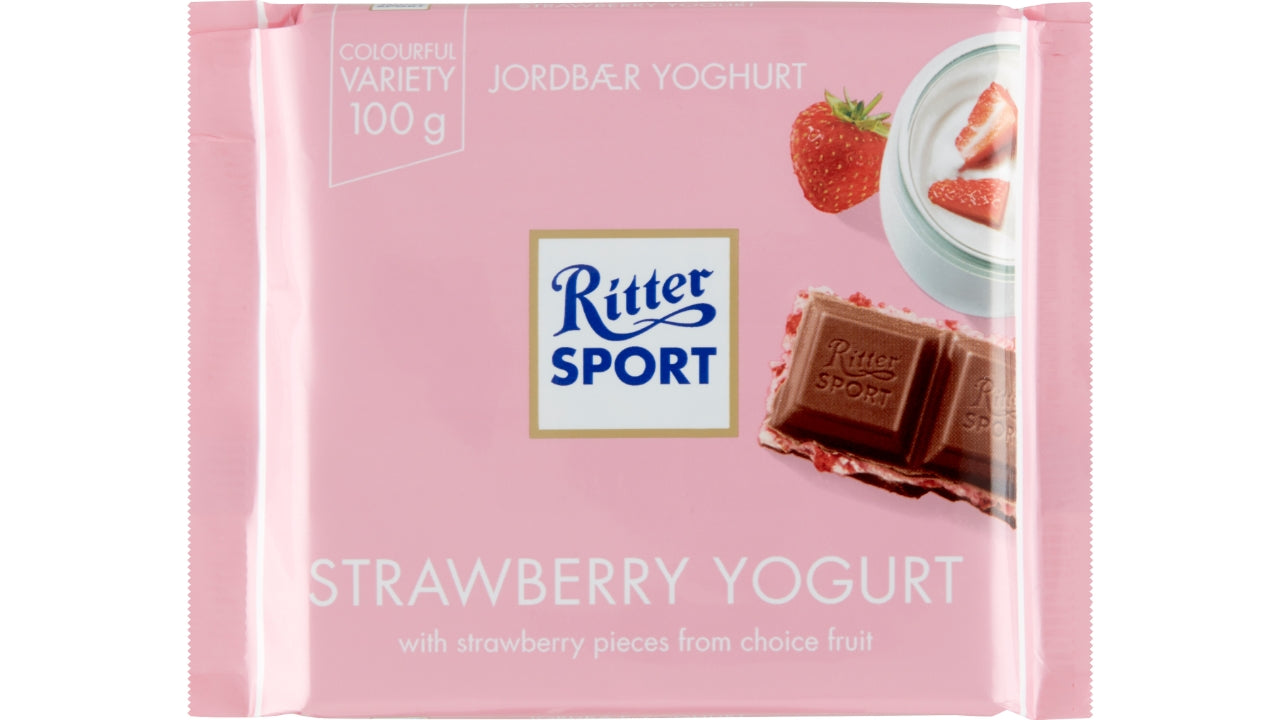 Ritter sport jordbær/yoghurt 100g