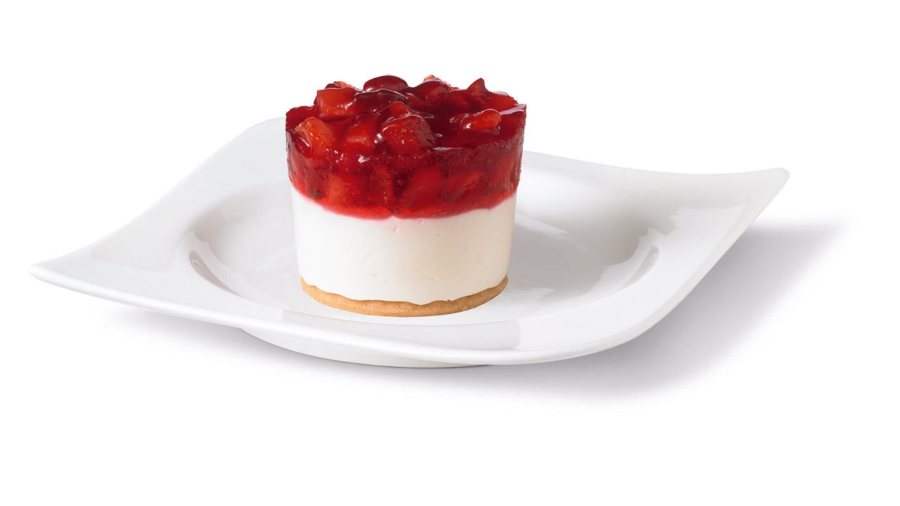 Jordbær-fløde portionsdessert 12x75g