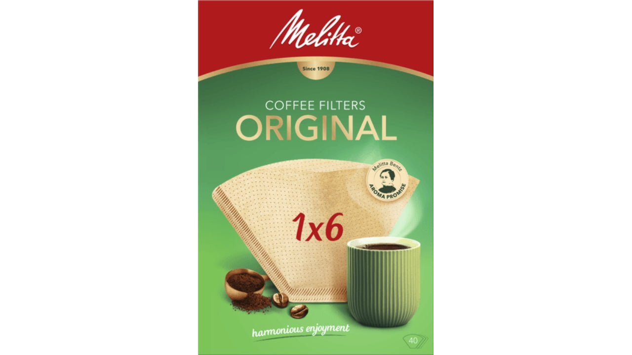 Melitta kaffefilter 1x6 40stk