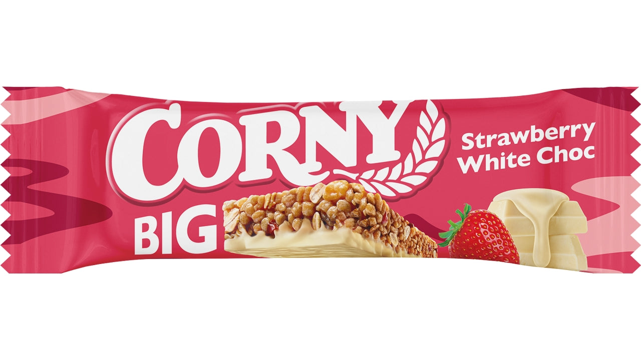 Corny big strawberry white choc. 24x40g
