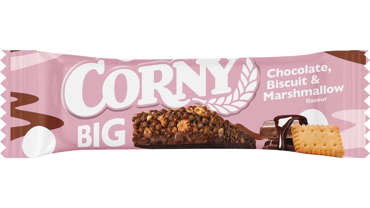 Corny big choco, biscuit & marsh. 24x40g