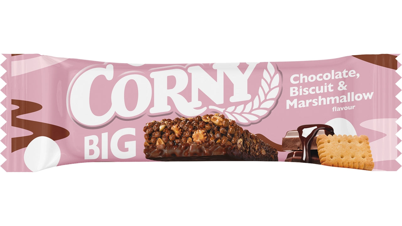 Corny big choco, biscuit & marsh. 24x40g