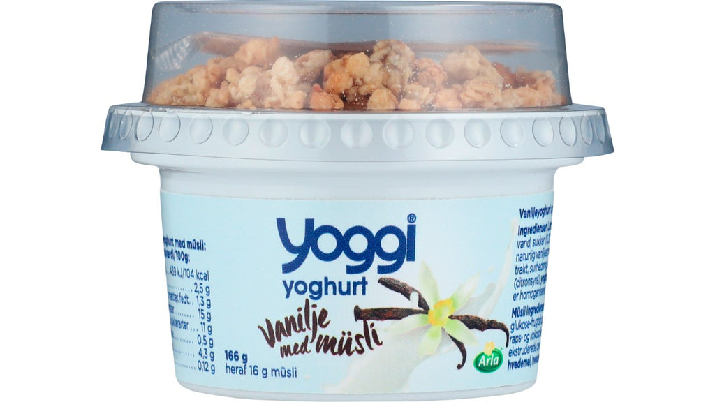 Yoghurt vanilje m. müsli top 166g