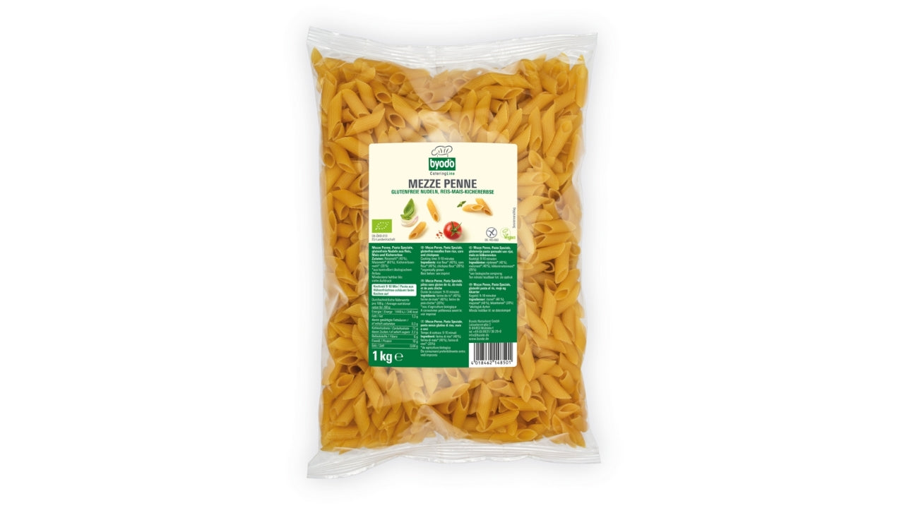 Øko Pasta penne 1kg af ris,majs,kikærter