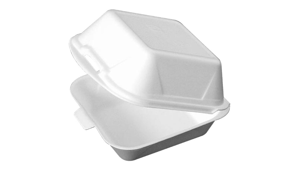 Burgerboks 125stk 15,5x15,5cm hvid XPS