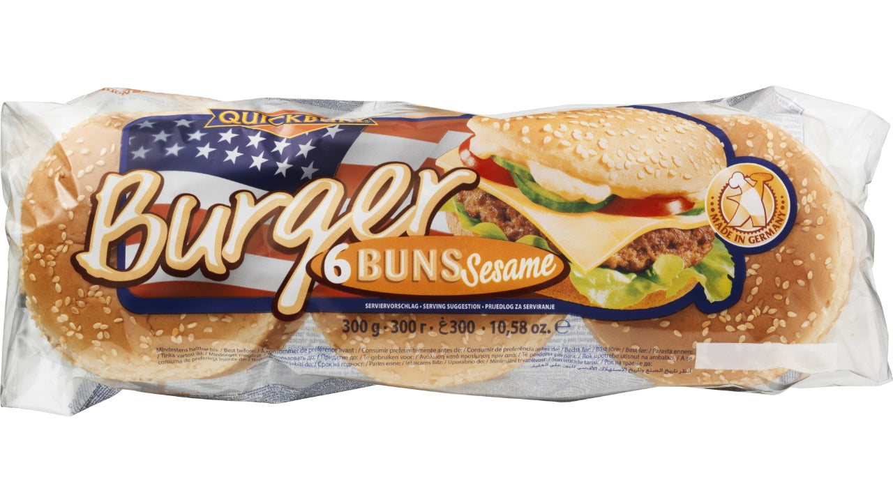Quick bury hamburgerboller 6stk 300g