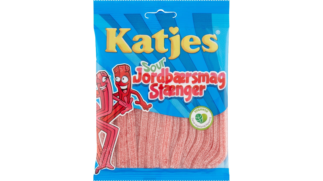 Katjes jordbær stænger 110g