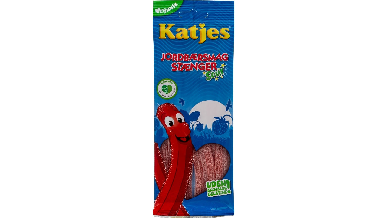 Katjes sour jordbærstænger 75g