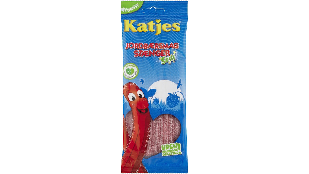 Katjes sour jordbærstænger 75g