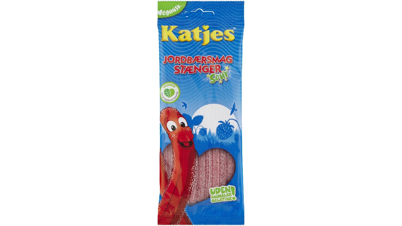 Katjes sour jordbærstænger 75g