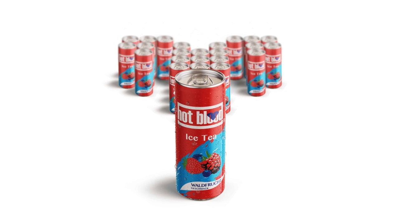 Hot Blood ice tea Skovbær 24x33cl