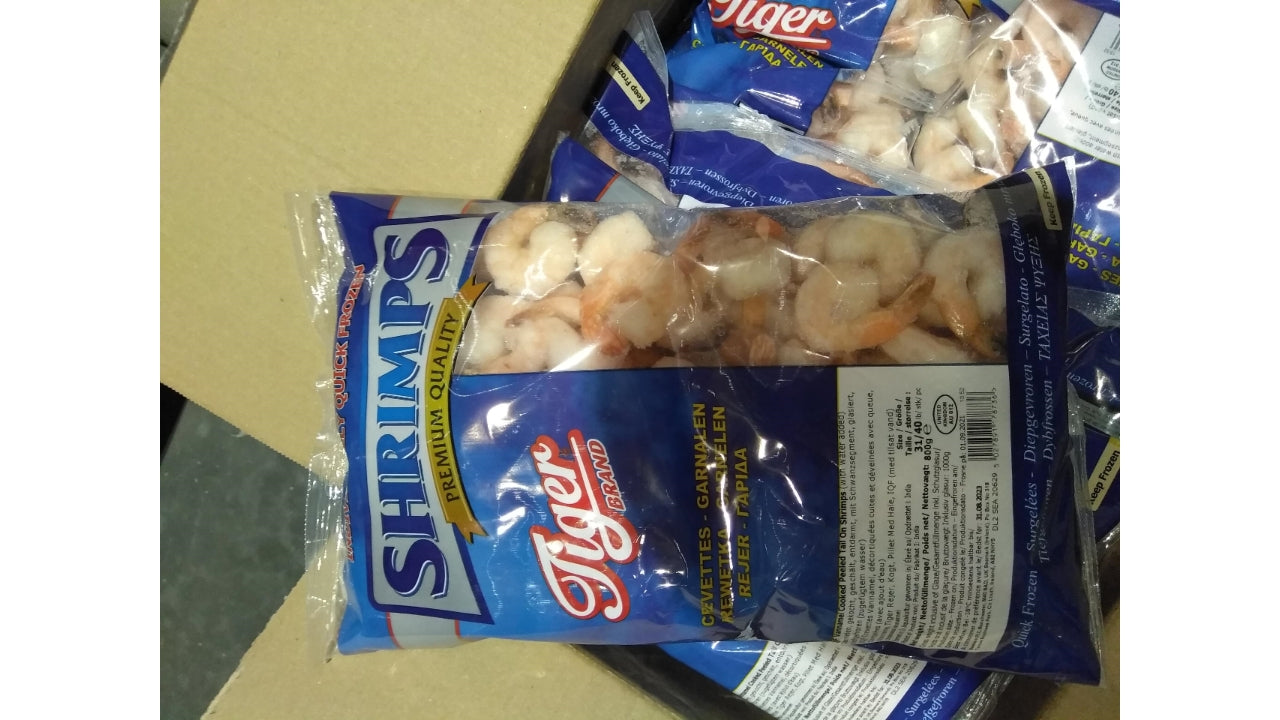 Vannamei rejer 31/40 kogte 1000g/800g