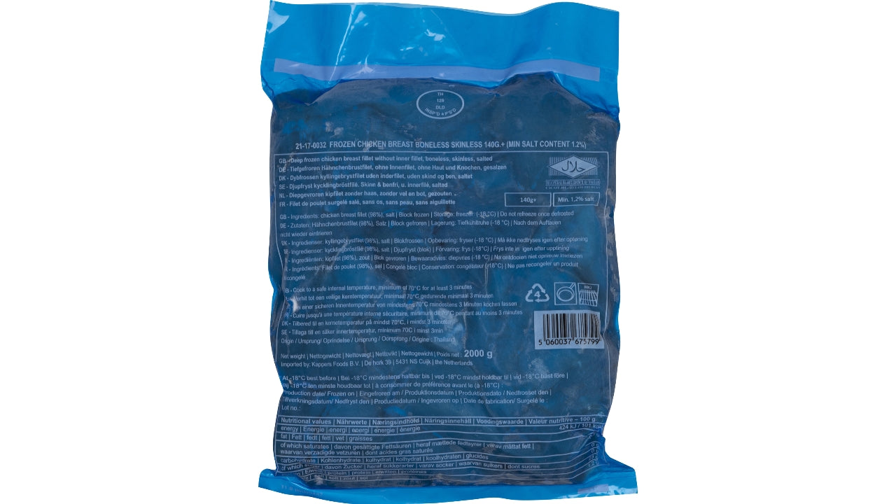 Kyllingebrystfilet rå blok 2kg