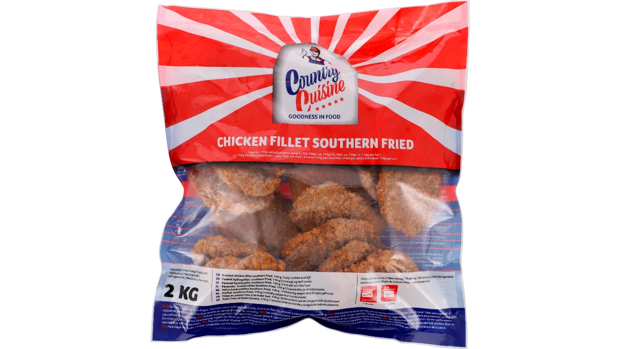 Kyllingefilet paneret Southern fried 2kg