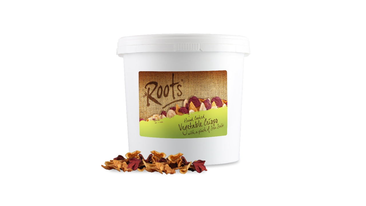 Rodfrugtchips spand 600g