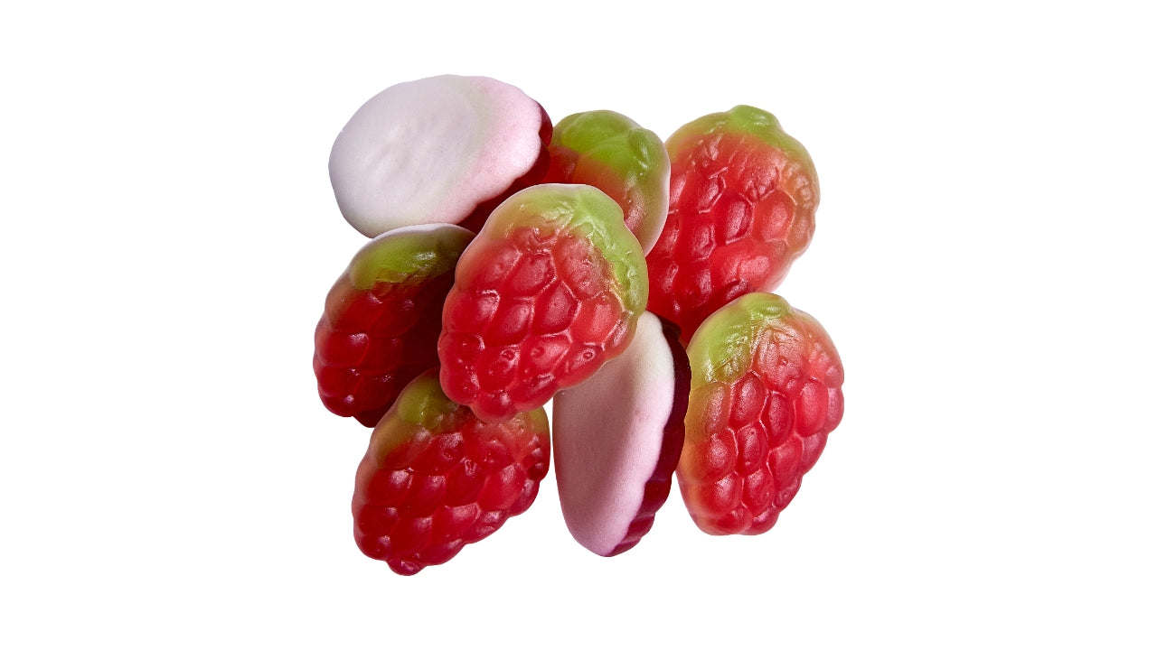 Jordbær vingummi m/skum 3kg