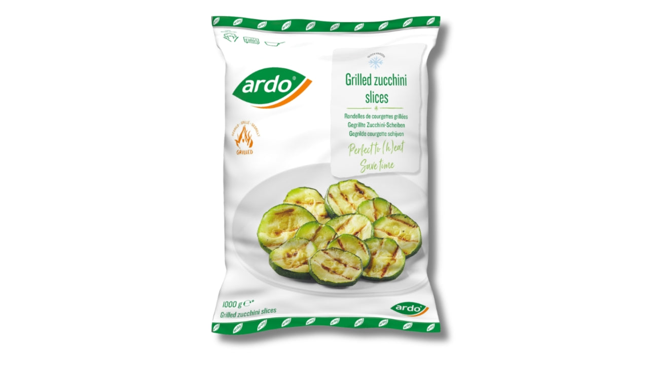 Grillede courgetter i skiver 1kg