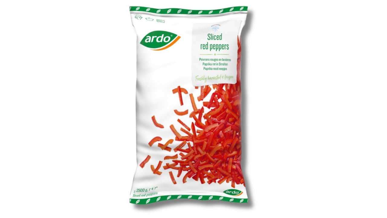 Rød peber i strimler 2500g