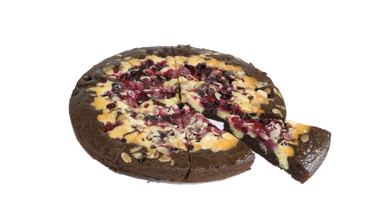 Chokolade mandeltærte skovbær 1250g