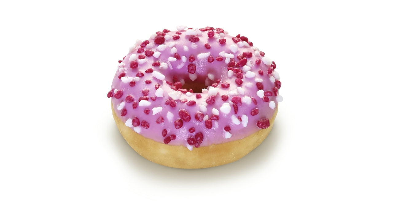 Mini donuts m/pink overtræk 180x22g