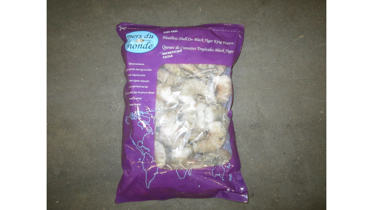 Sorte tigerrejer 16/20 20% 1000g/800g