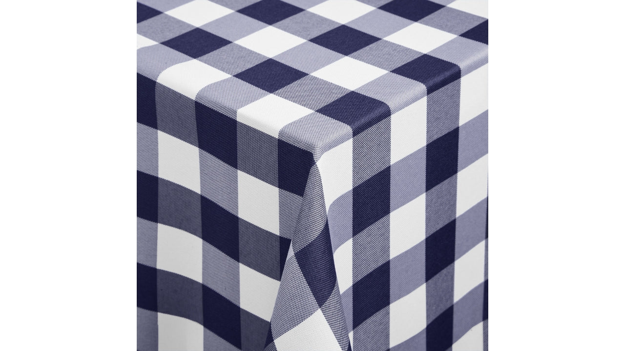 Dug Navy/hvid ternet 130x130cm