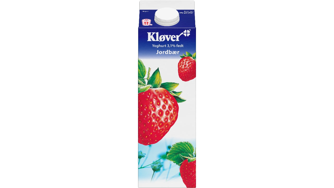 Yoghurt med jordbær 3,1% 1L