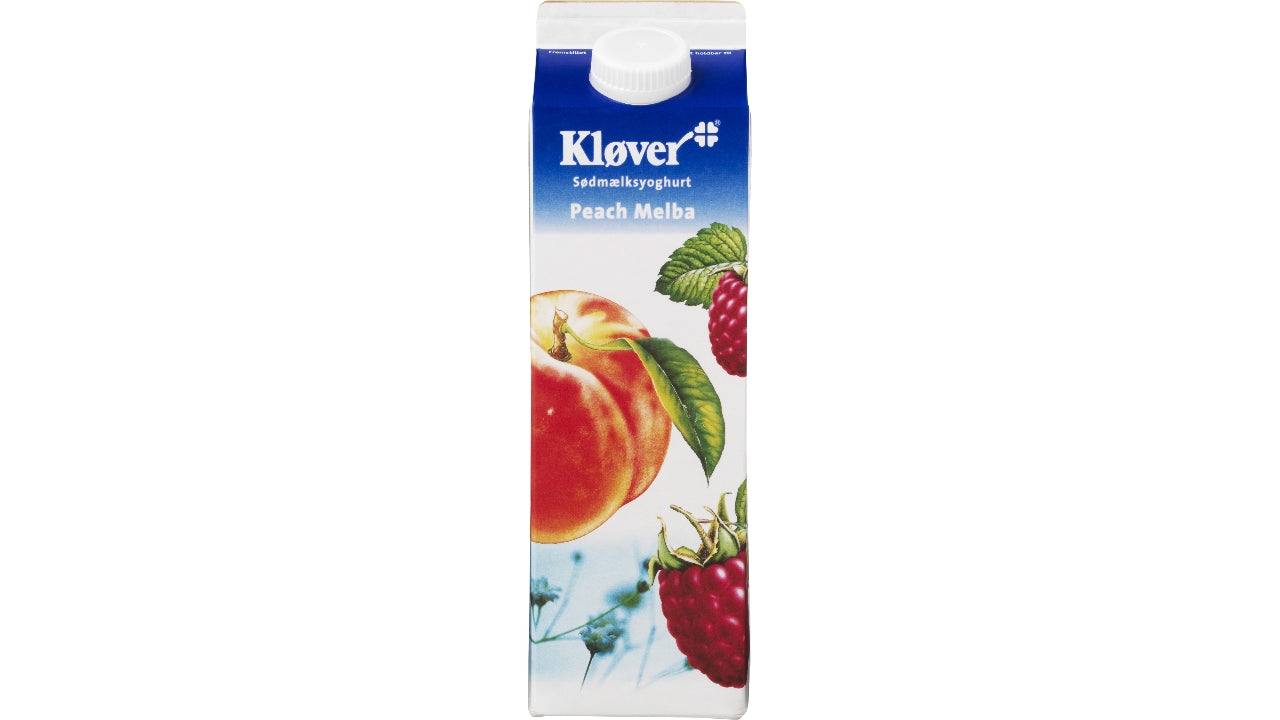 Yoghurt med peach melba 3,1% 1L