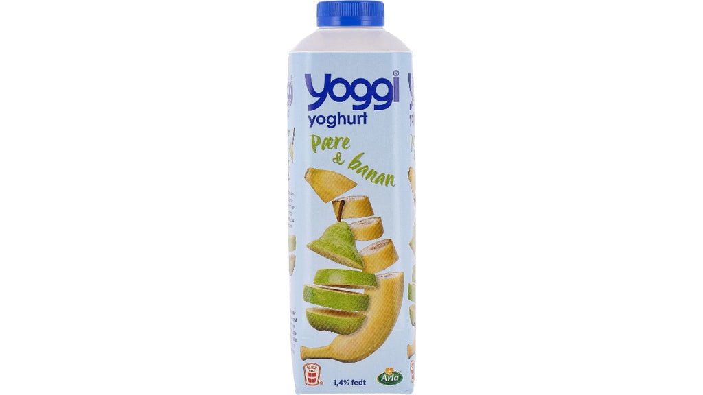 Yoggi pære & banan 1,3% 1L