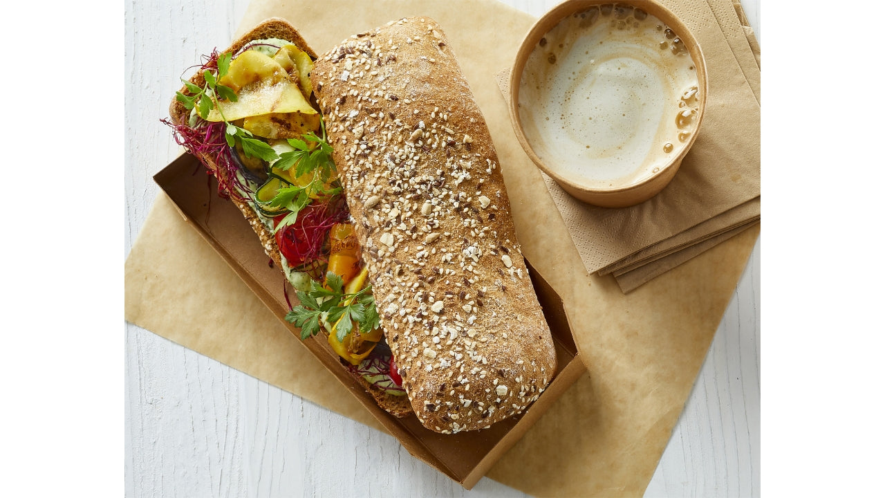 Sub sandwich mørk med drys 42x140g