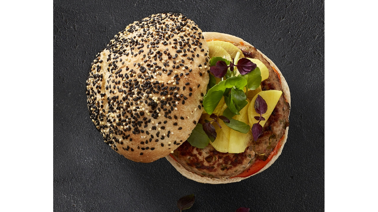 Øko Burgerbolle med sort sesam 50x95g