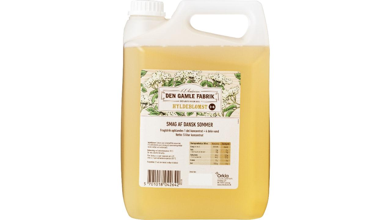 Hyldeblomst saft 5L 1+4