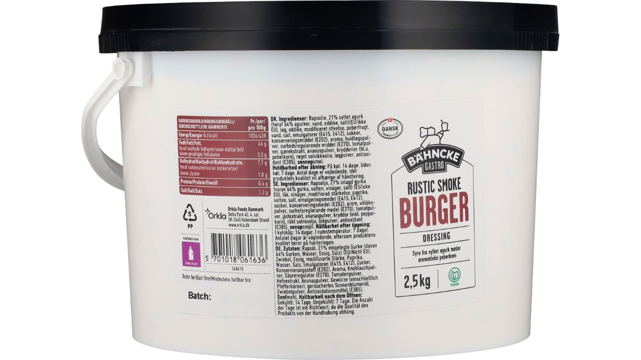 Burger dressing rustic smoke 2,5kg