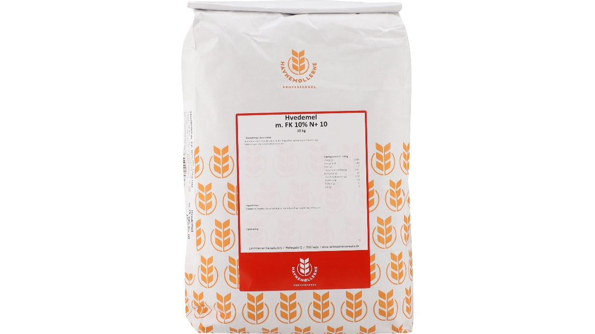 Hvedemel m/fuldkorn 10% N+ 10kg