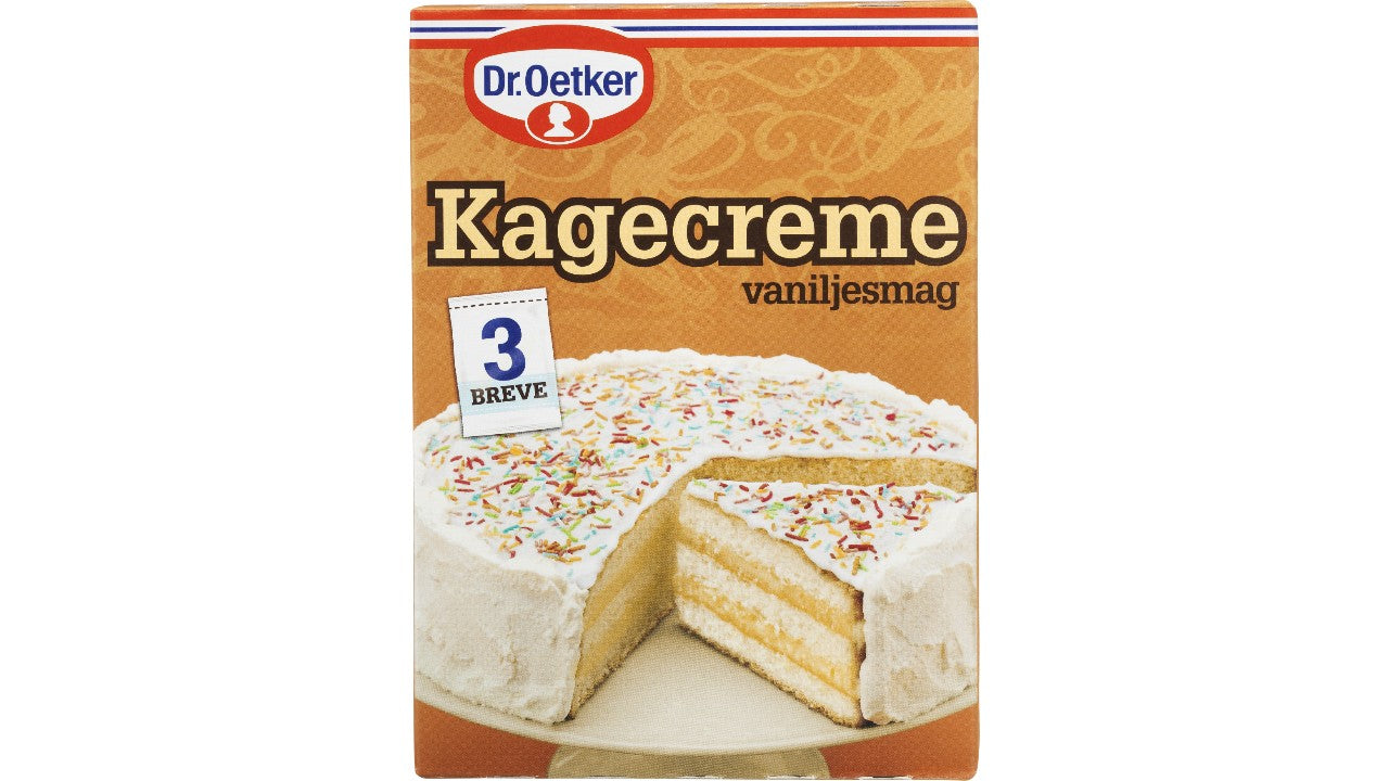 Kagecreme med vaniljesmag 3pk
