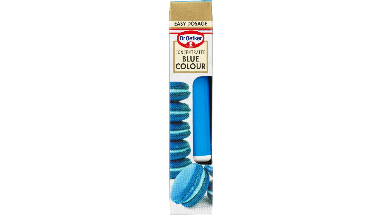 Gel blå kagepynt