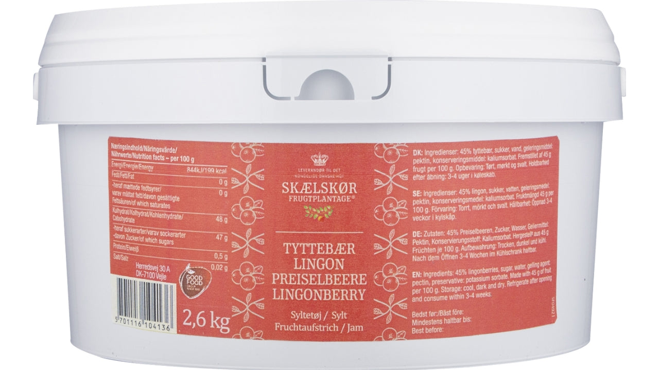 Tyttebær syltetøj 2,6Kg