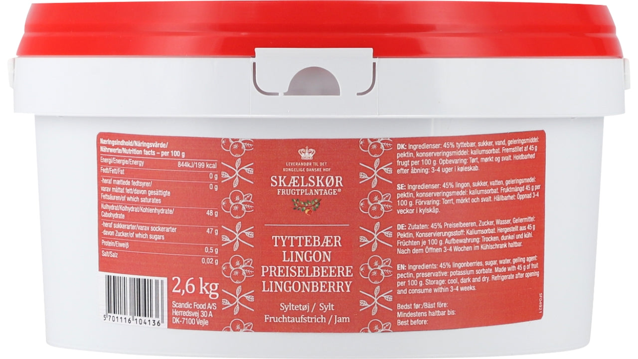 Tyttebær syltetøj 2,6Kg