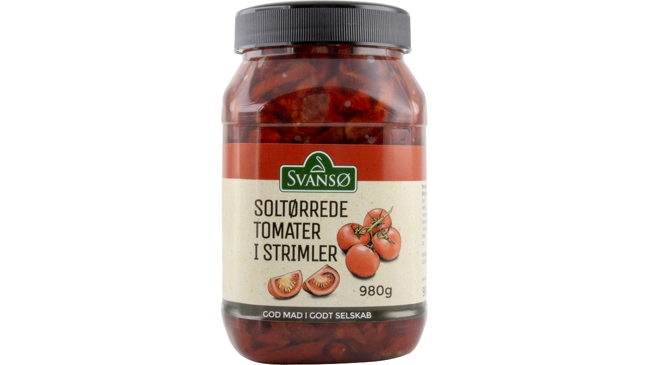 Soltørrede tomater i strimler 980g/588g