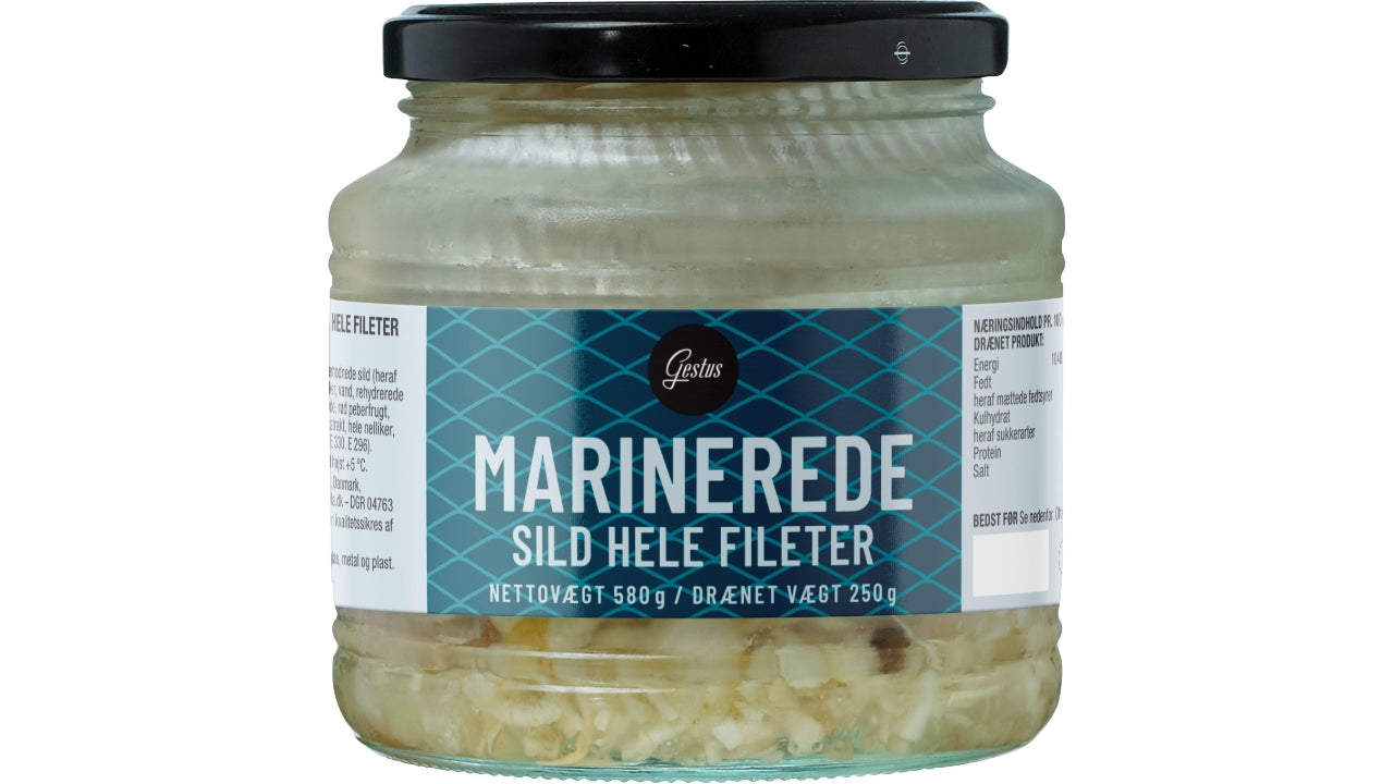 Marinerede sild 580g/250g