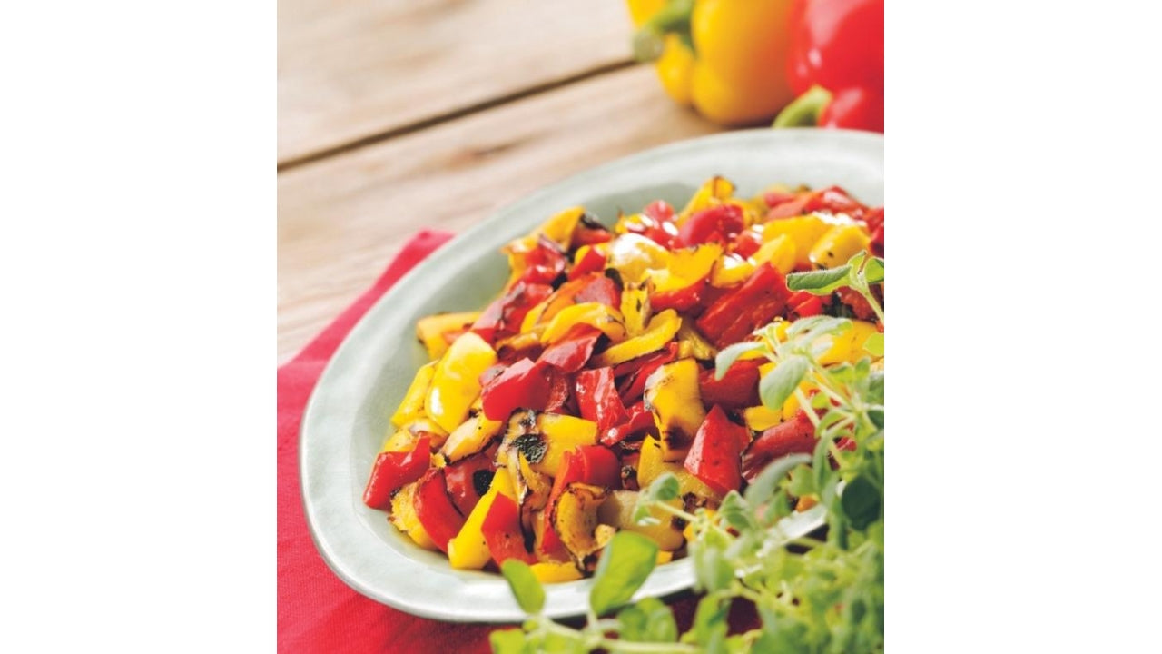 Grillet peberfrugter i tern 1kg