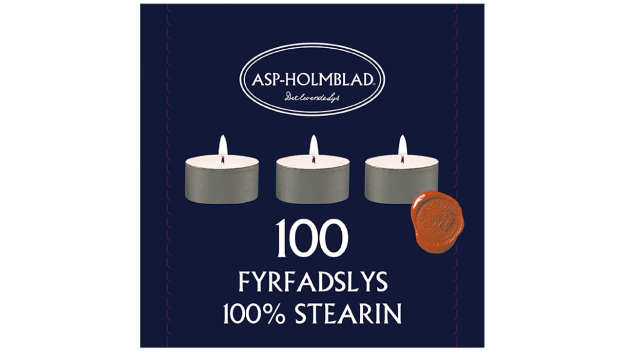 Fyrfadslys ren stearin 100stk